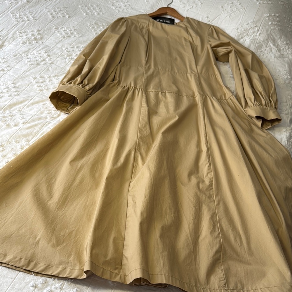 Elegant Tan Women's Dress